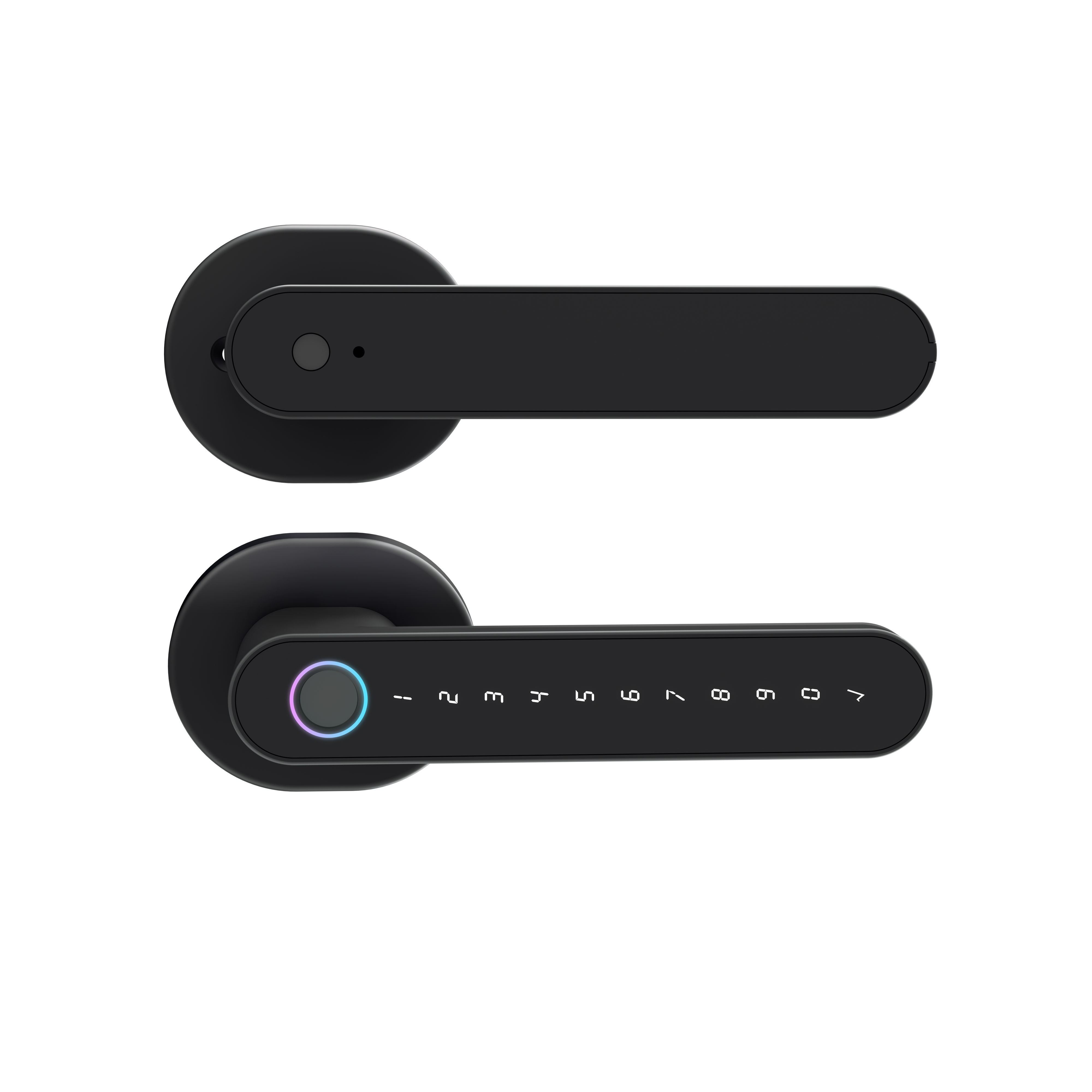 出口款FF02单把手指纹锁刷卡密码锁单舌智能锁