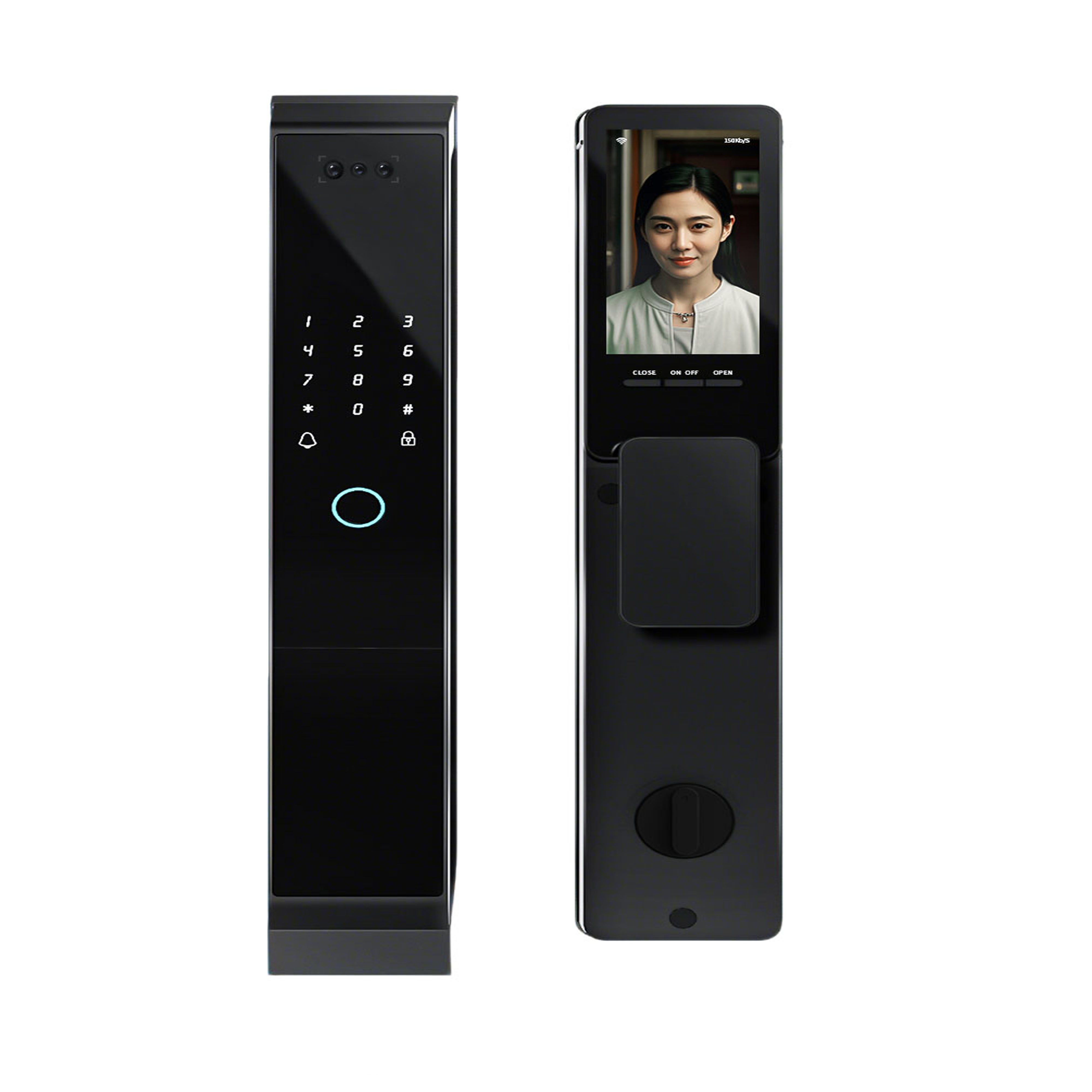 P20通通全自动智能锁，中英葡西俄语言